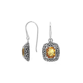 AE-8101-CT Sterling Silver Earring With Citrine Q.